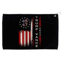 Trump Vance 2024 Vintage Subdued Vertical Flag Grommeted Golf Towel