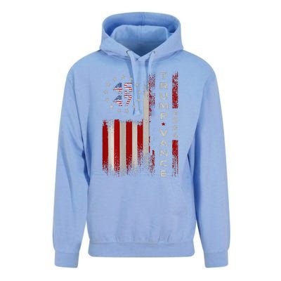 Trump Vance 2024 Vintage Subdued Vertical Flag Unisex Surf Hoodie