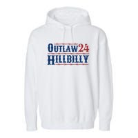 Trump Vance 2024 J.D. Vance Outlaw Hillbilly 24 Garment-Dyed Fleece Hoodie