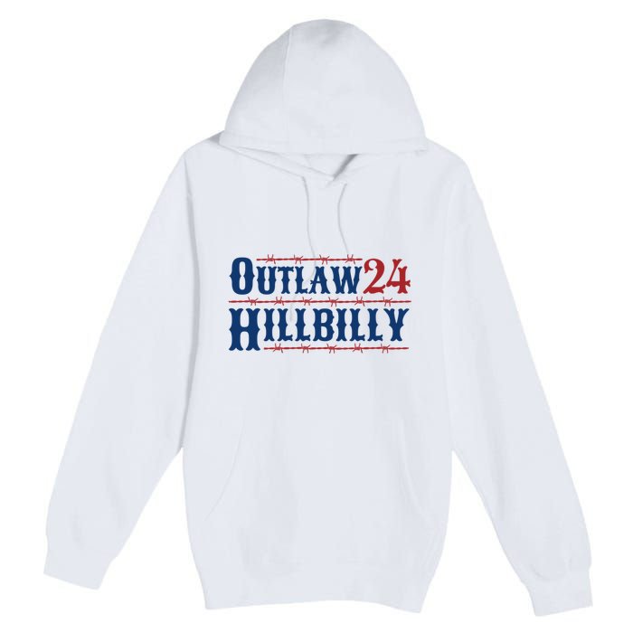 Trump Vance 2024 J.D. Vance Outlaw Hillbilly 24 Premium Pullover Hoodie