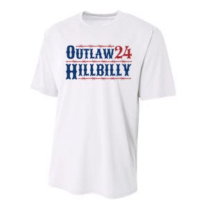 Trump Vance 2024 J.D. Vance Outlaw Hillbilly 24 Performance Sprint T-Shirt