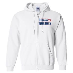 Trump Vance 2024 J.D. Vance Outlaw Hillbilly 24 Full Zip Hoodie