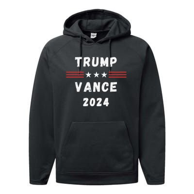 Trump Vance 2024 Vote Trump Vance 24 Im Voting Trump Vance Performance Fleece Hoodie