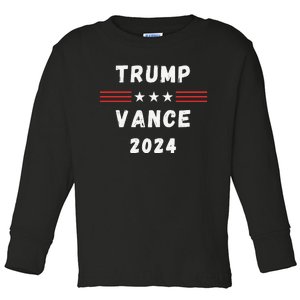 Trump Vance 2024 Vote Trump Vance 24 Im Voting Trump Vance Toddler Long Sleeve Shirt