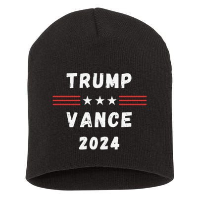 Trump Vance 2024 Vote Trump Vance 24 Im Voting Trump Vance Short Acrylic Beanie