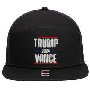 Trump Vance 2024 Presidential Race 7 Panel Mesh Trucker Snapback Hat