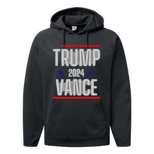 Trump Vance 2024 Presidential Race Performance Fleece Hoodie