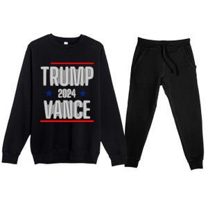 Trump Vance 2024 Presidential Race Premium Crewneck Sweatsuit Set