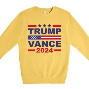 Trump Vance 2024 For President Vp Usa Election Patriotic Premium Crewneck Sweatshirt