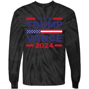 Trump Vance 2024 For President Vp Usa Election Patriotic Tie-Dye Long Sleeve Shirt