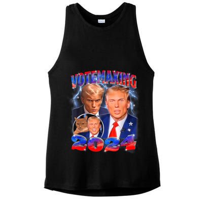 Trump Votemaxing 2024 Looksmaxxing Funny Mewing Meme Ladies PosiCharge Tri-Blend Wicking Tank
