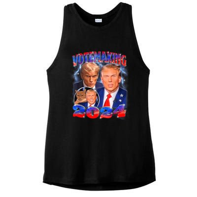 Trump Votemaxing 2024 Looksmaxxing Funny Mewing Meme Ladies PosiCharge Tri-Blend Wicking Tank