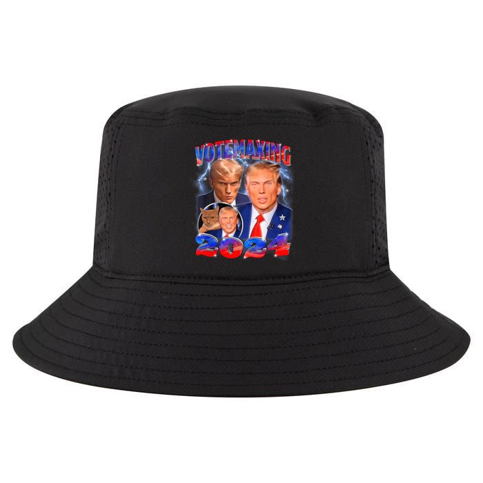 Trump Votemaxing 2024 Looksmaxxing Funny Mewing Meme Cool Comfort Performance Bucket Hat