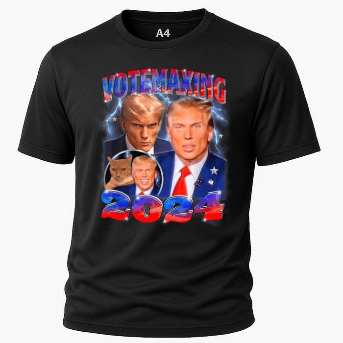 Trump Votemaxing 2024 Looksmaxxing Funny Mewing Meme Performance Shirt