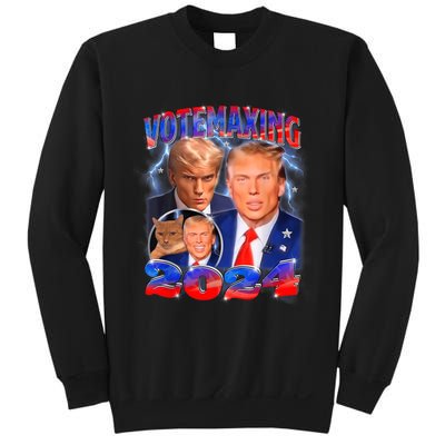 Trump Votemaxing 2024 Looksmaxxing Funny Mewing Meme Sweatshirt