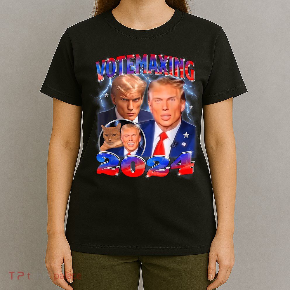Trump Votemaxing 2024 Looksmaxxing Funny Mewing Meme T-Shirt