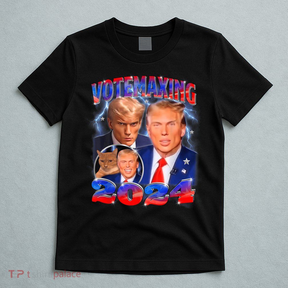 Trump Votemaxing 2024 Looksmaxxing Funny Mewing Meme T-Shirt