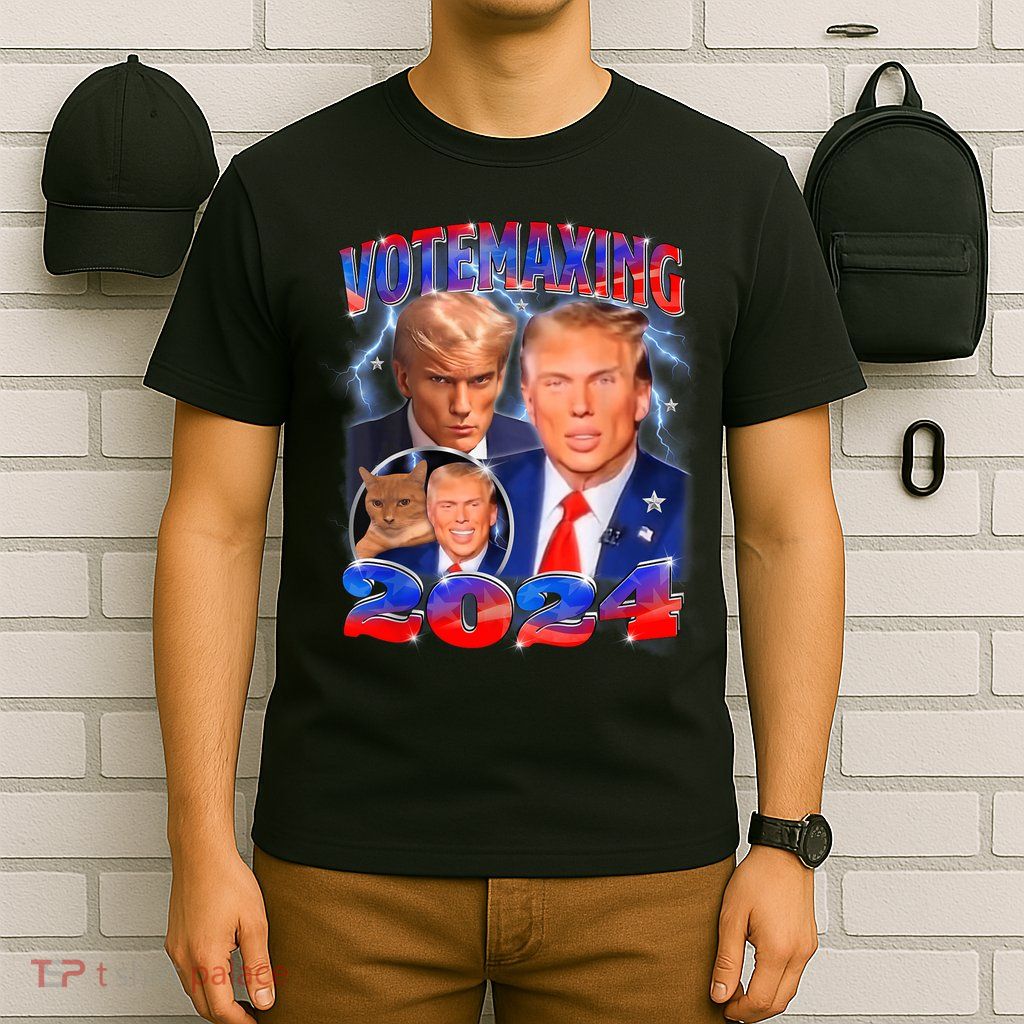 Trump Votemaxing 2024 Looksmaxxing Funny Mewing Meme T-Shirt