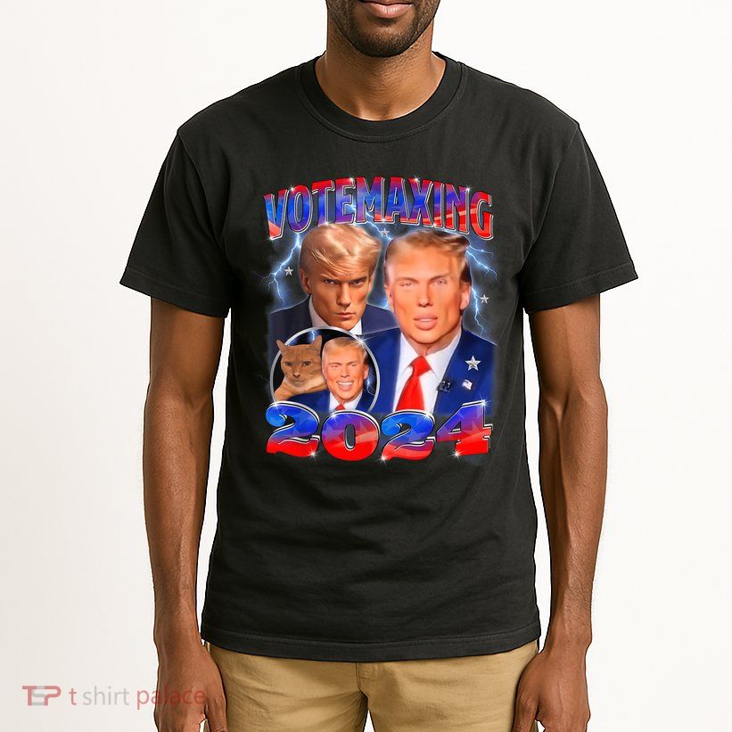 Trump Votemaxing 2024 Looksmaxxing Funny Mewing Meme Tall T-Shirt
