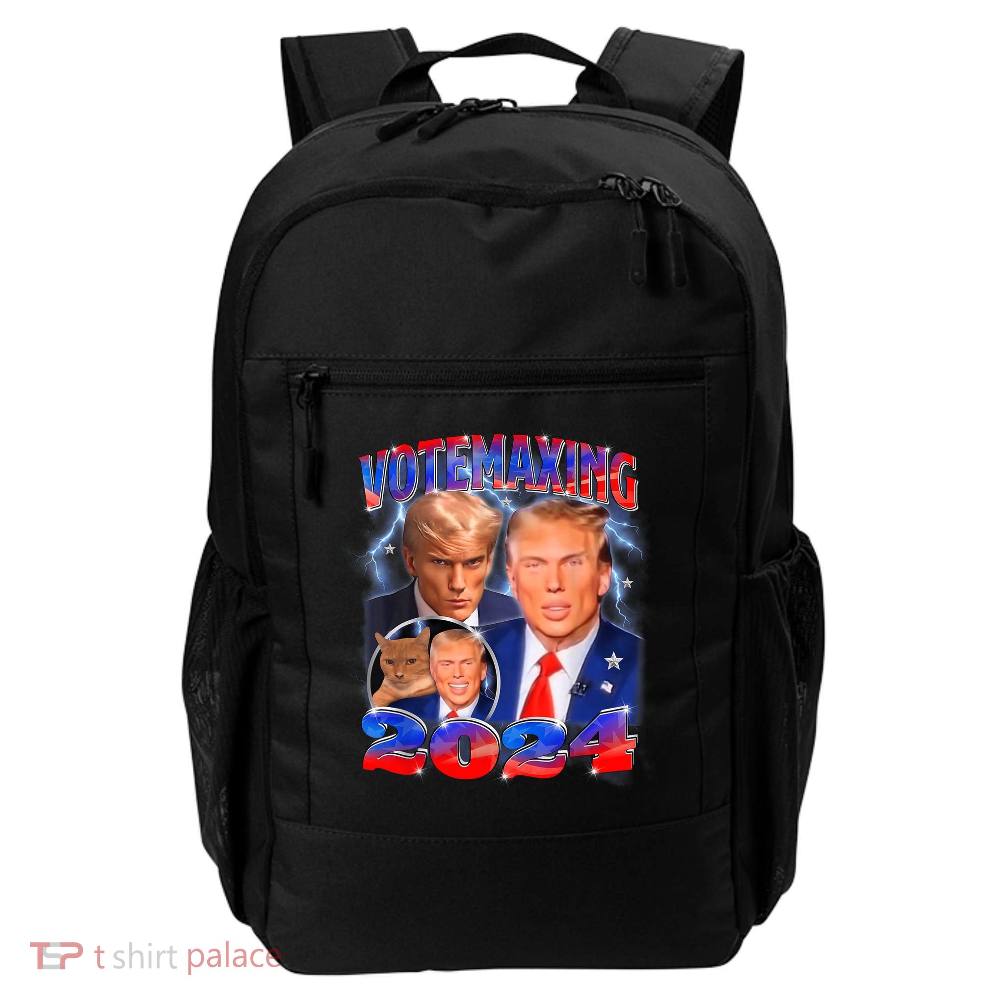 Trump Votemaxing 2024 Looksmaxxing Funny Mewing Meme Backpack