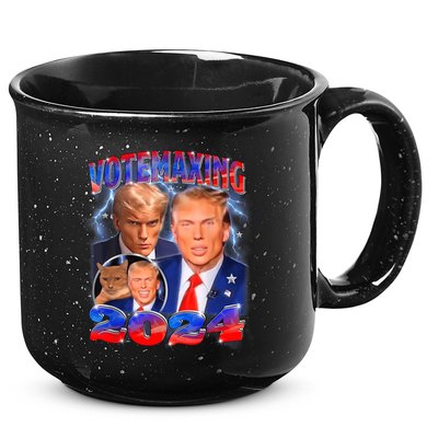 Trump Votemaxing 2024 Looksmaxxing Funny Mewing Meme 15oz Campfire Ceramic Mug