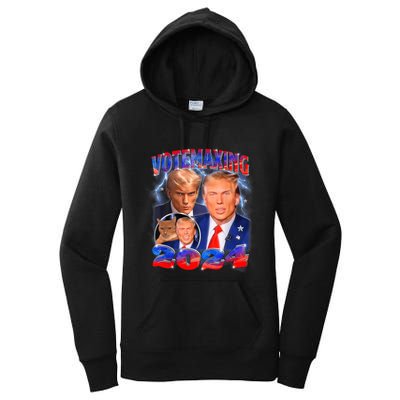 Trump Votemaxing 2024 Looksmaxxing Funny Mewing Meme Women's Pullover Hoodie