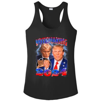 Trump Votemaxing 2024 Looksmaxxing Funny Mewing Meme Ladies PosiCharge Competitor Racerback Tank