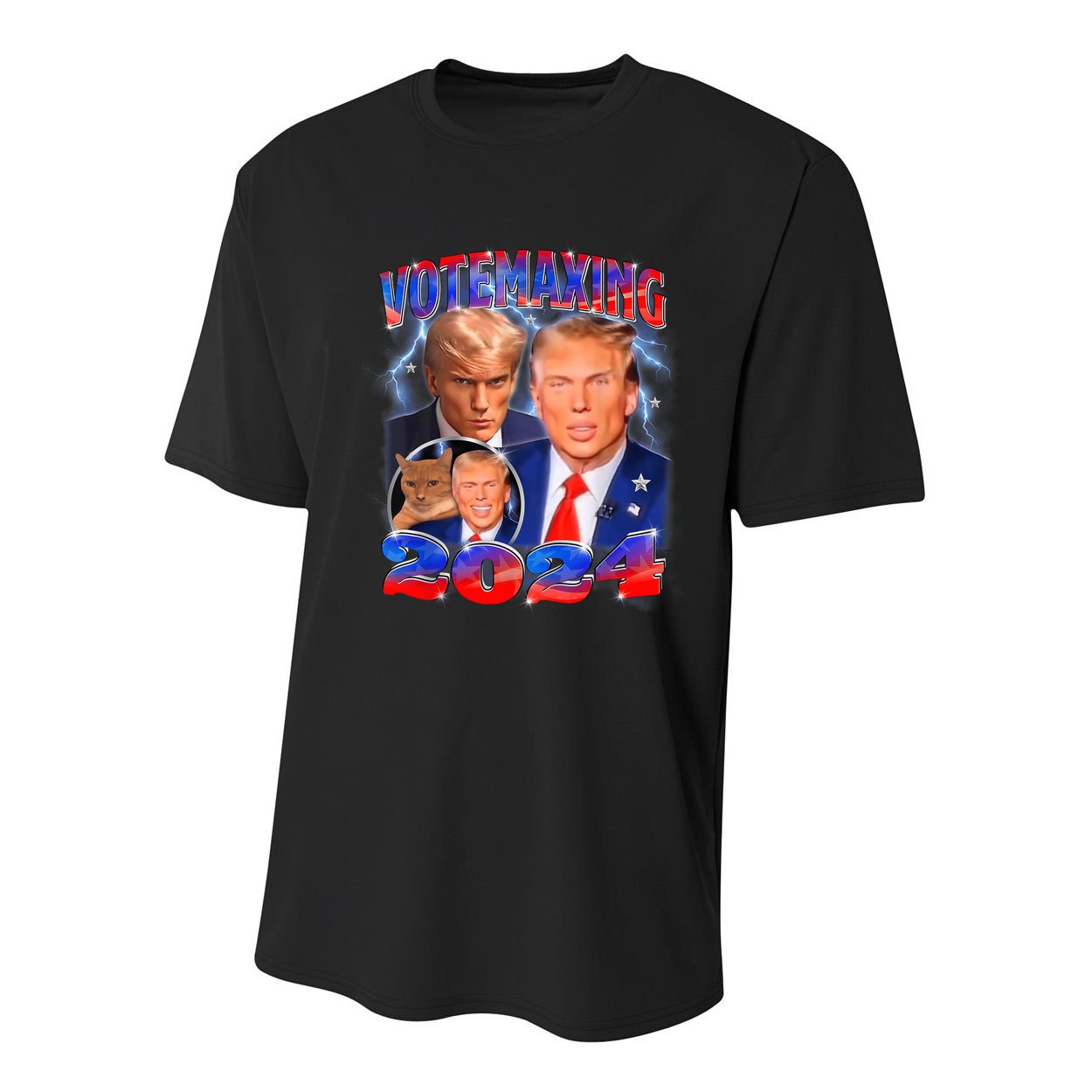 Trump Votemaxing 2024 Looksmaxxing Funny Mewing Meme Youth Performance Sprint T-Shirt