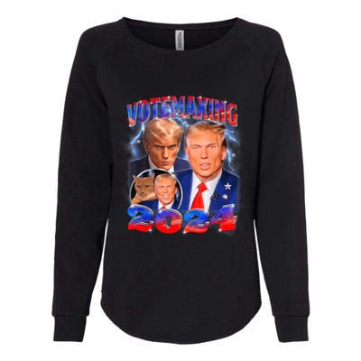 Trump Votemaxing 2024 Looksmaxxing Funny Mewing Meme Womens California Wash Sweatshirt