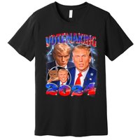 Trump Votemaxing 2024 Looksmaxxing Funny Mewing Meme Premium T-Shirt