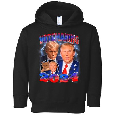 Trump Votemaxing 2024 Looksmaxxing Funny Mewing Meme Toddler Hoodie