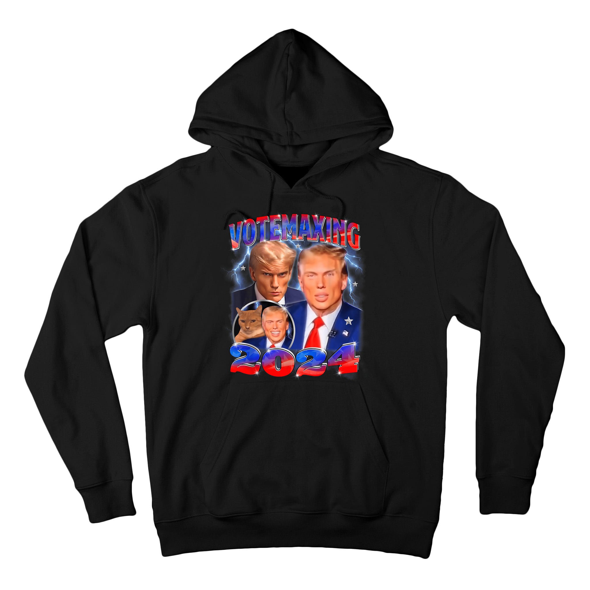 Trump Votemaxing 2024 Looksmaxxing Funny Mewing Meme Tall Hoodie