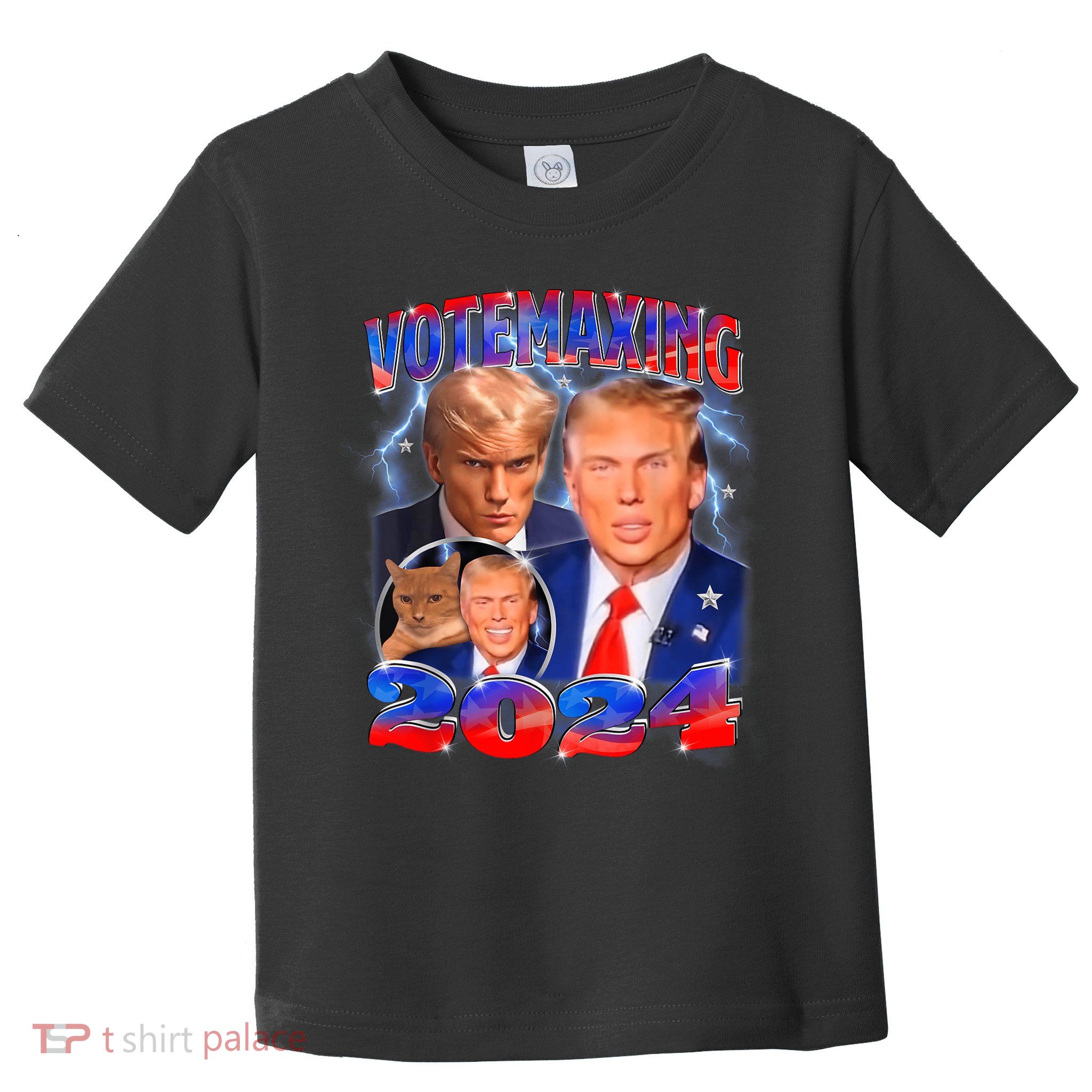 Trump Votemaxing 2024 Looksmaxxing Funny Mewing Meme Toddler T-Shirt
