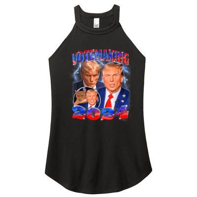 Trump Votemaxing 2024 Looksmaxxing Funny Mewing Meme Women's Perfect Tri Rocker Tank