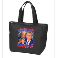 Trump Votemaxing 2024 Looksmaxxing Funny Mewing Meme Zip Tote Bag