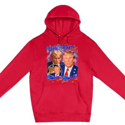 Trump Votemaxing 2024 Looksmaxxing Funny Mewing Meme Premium Pullover Hoodie