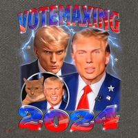 Trump Votemaxing 2024 Looksmaxxing Funny Mewing Meme Cotton Canvas Backpack