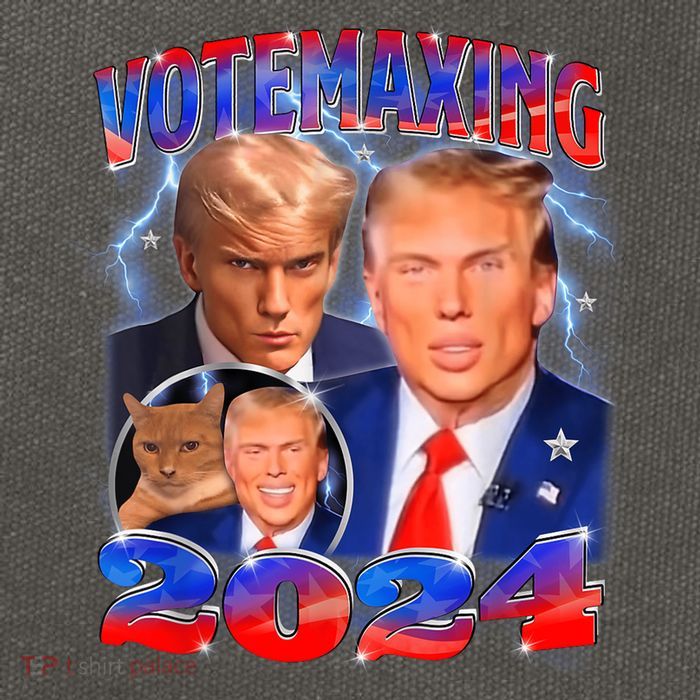Trump Votemaxing 2024 Looksmaxxing Funny Mewing Meme Cotton Canvas Backpack