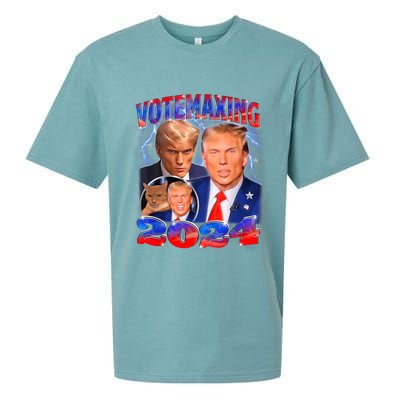 Trump Votemaxing 2024 Looksmaxxing Funny Mewing Meme Sueded Cloud Jersey T-Shirt