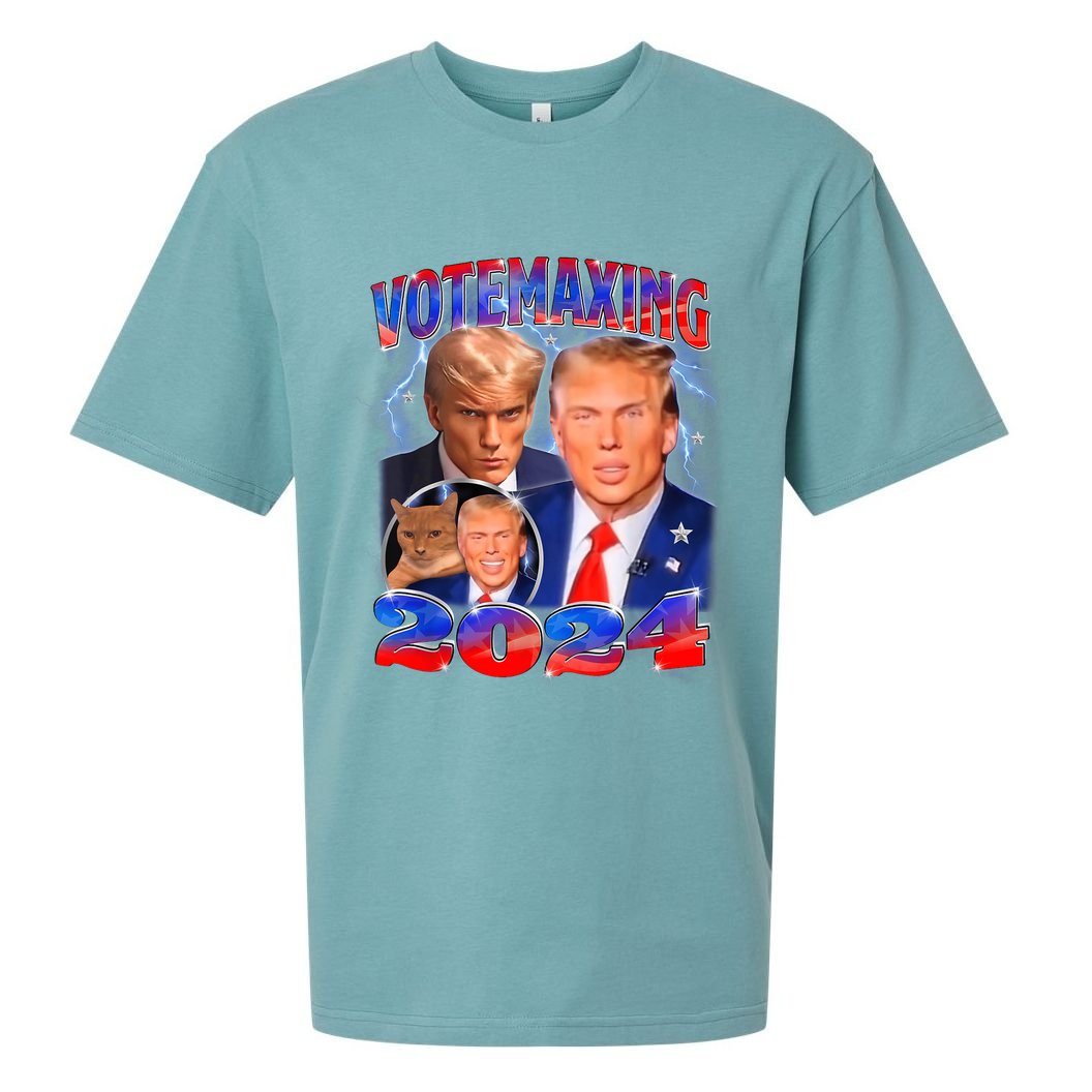 Trump Votemaxing 2024 Looksmaxxing Funny Mewing Meme Sueded Cloud Jersey T-Shirt