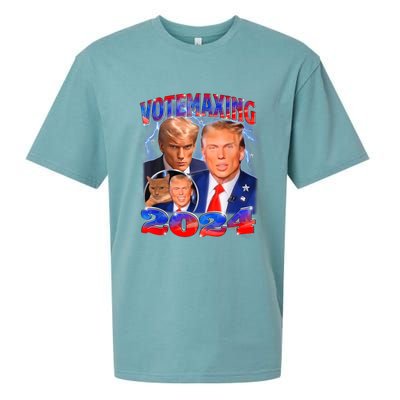 Trump Votemaxing 2024 Looksmaxxing Funny Mewing Meme Sueded Cloud Jersey T-Shirt