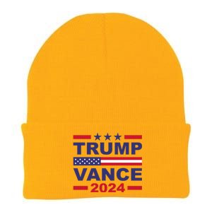 Trump Vance 2024 For President Vp Usa Election Patriotic Knit Cap Winter Beanie