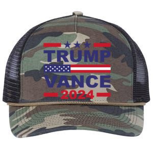 Trump Vance 2024 For President Vp Usa Election Patriotic Retro Rope Trucker Hat Cap