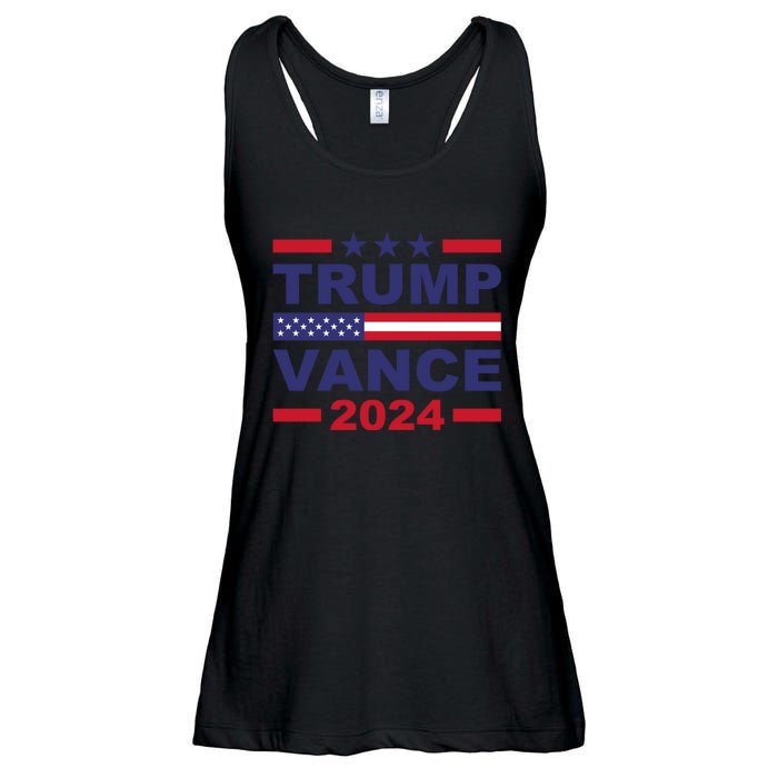 Trump Vance 2024 For President Vp Usa Election Patriotic Ladies Essential Flowy Tank