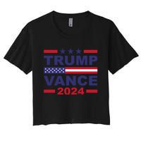 Trump Vance 2024 For President Vp Usa Election Patriotic Women's Crop Top Tee