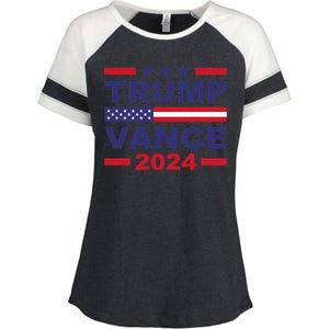 Trump Vance 2024 For President Vp Usa Election Patriotic Enza Ladies Jersey Colorblock Tee