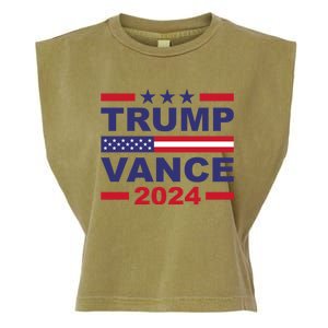 Trump Vance 2024 For President Vp Usa Election Patriotic Garment-Dyed Women's Muscle Tee