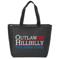 Trump Vance 2024 Outlaw Hillbilly Us Flag Vintage Elections Zip Tote Bag