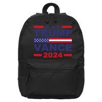 Trump Vance 2024 For President Vp Usa Election Patriotic 16 in Basic Backpack