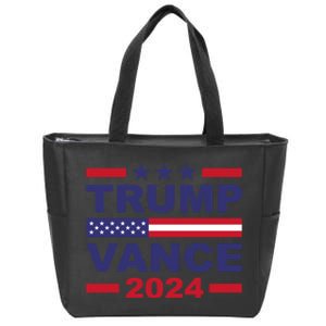 Trump Vance 2024 For President Vp Usa Election Patriotic Zip Tote Bag